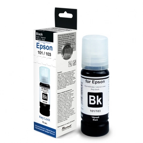 Чернила для Epson 101/103/105/110 70 мл, Black Dye, Revcol (ориг. упаковка) KeyLock фото 1