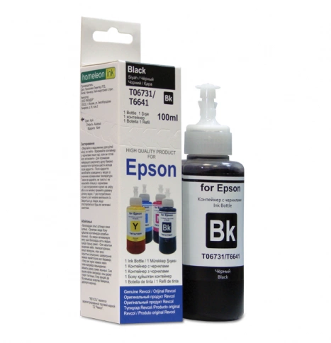 Чернила для Epson 673/664 100 мл., Black Dye, Revcol (ориг. упаковка) фото 1