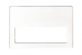 Бейдж 76х51мм с окном 60х12мм, (белый), без крепления.