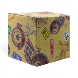 Коробка цветная, подарочная, гофрированная, для стандартных кружек (Harley).