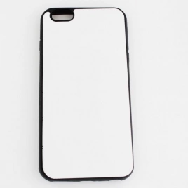 2D Чехол силиконовый для iPhone 6,6S гибкий черный со вставкой под сублимацию