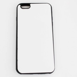 2D Чехол силиконовый для iPhone 6 Plus черный со вставкой под сублимацию
