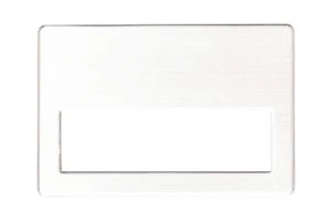 Бейдж 76х51мм с окном 60х12мм, (белый), без крепления. фото 1