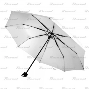 Зонт белый, диаметр 53,34 см., три сложения. фото 1