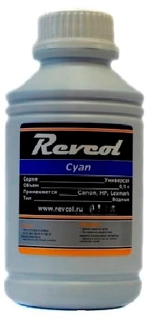Чернила Revcol для HP, Canon 500мл (Cyan Dye) универсальные фото 1