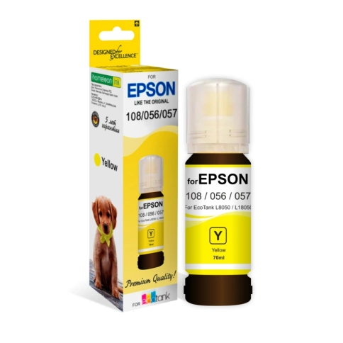 Чернила для Epson 108/056/057, Revcol, Yellow - Dye, 70 мл. Key Lock, фото 1