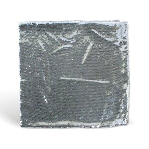 Наволочка с пайетками (белые/серебрянные), 40*40 см для сублимации  полиэстер. фото 1