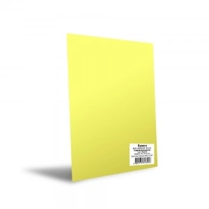 Фотобумага матовая цветная A4, 80г/м2, 20 л. самоклеющаяся, желтая Revcol фото 1